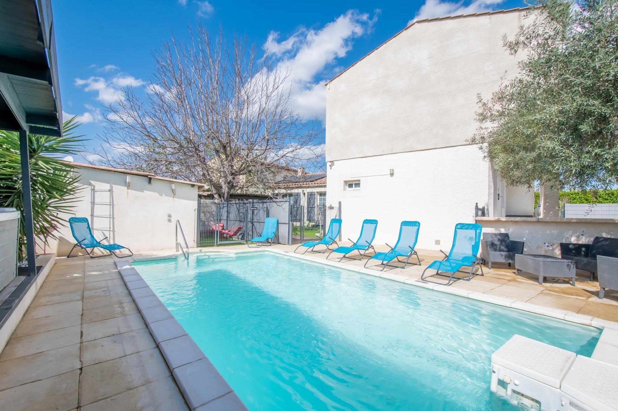 Guesthouse La Costiere - Logements Independants - Espace Piscine Jacuzzi Люнель Экстерьер фото